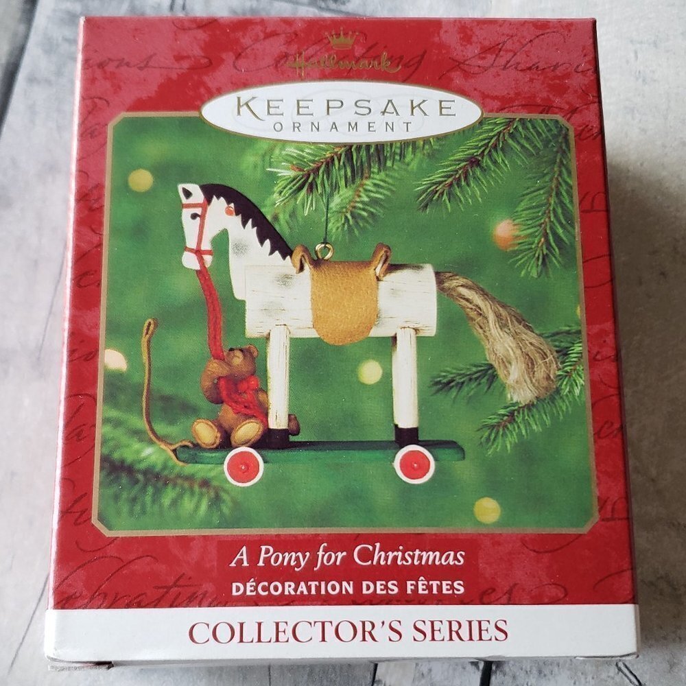 NWT - 2000 A Pony For Christmas #3 HALLMARK KEEPSAKE ORNAMENT